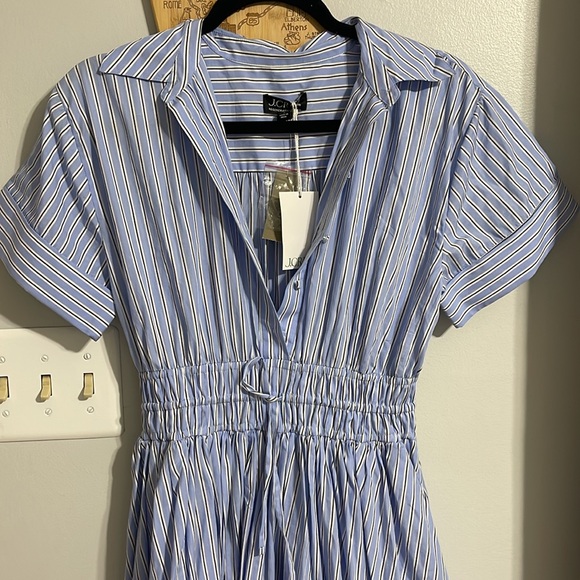 J. Crew Light Blue Striped Midi Dress - Picture 4 of 10